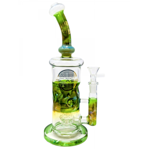 On Point Glass - 11" Assorted Fab Egg Center Showerhead Perc Water Pipe - [ABC187]